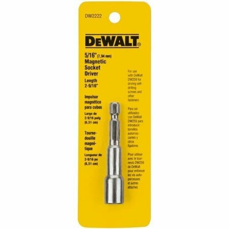 DEWALT Screw Driving, 5/16in. x 2-9/16in. Magnetic Socket Driver DW2222